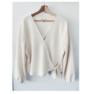 Madewell Texture & Thread Wrap Top